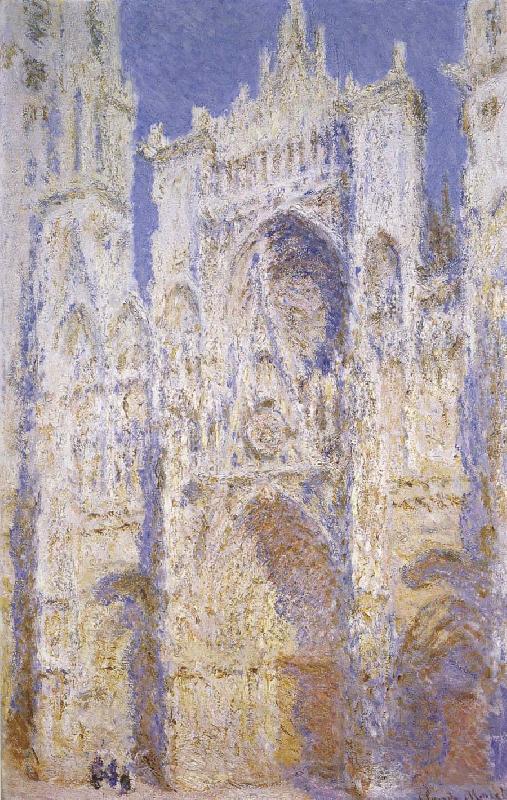 Claude Monet The Cathedral of Rouen, Vastfasaden in sunshine France oil painting art